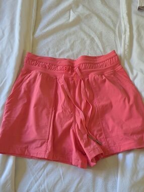 lululemon athletica Coral Pink Drawstring Athletic Shorts